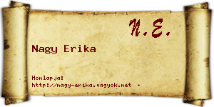 Nagy Erika névjegykártya